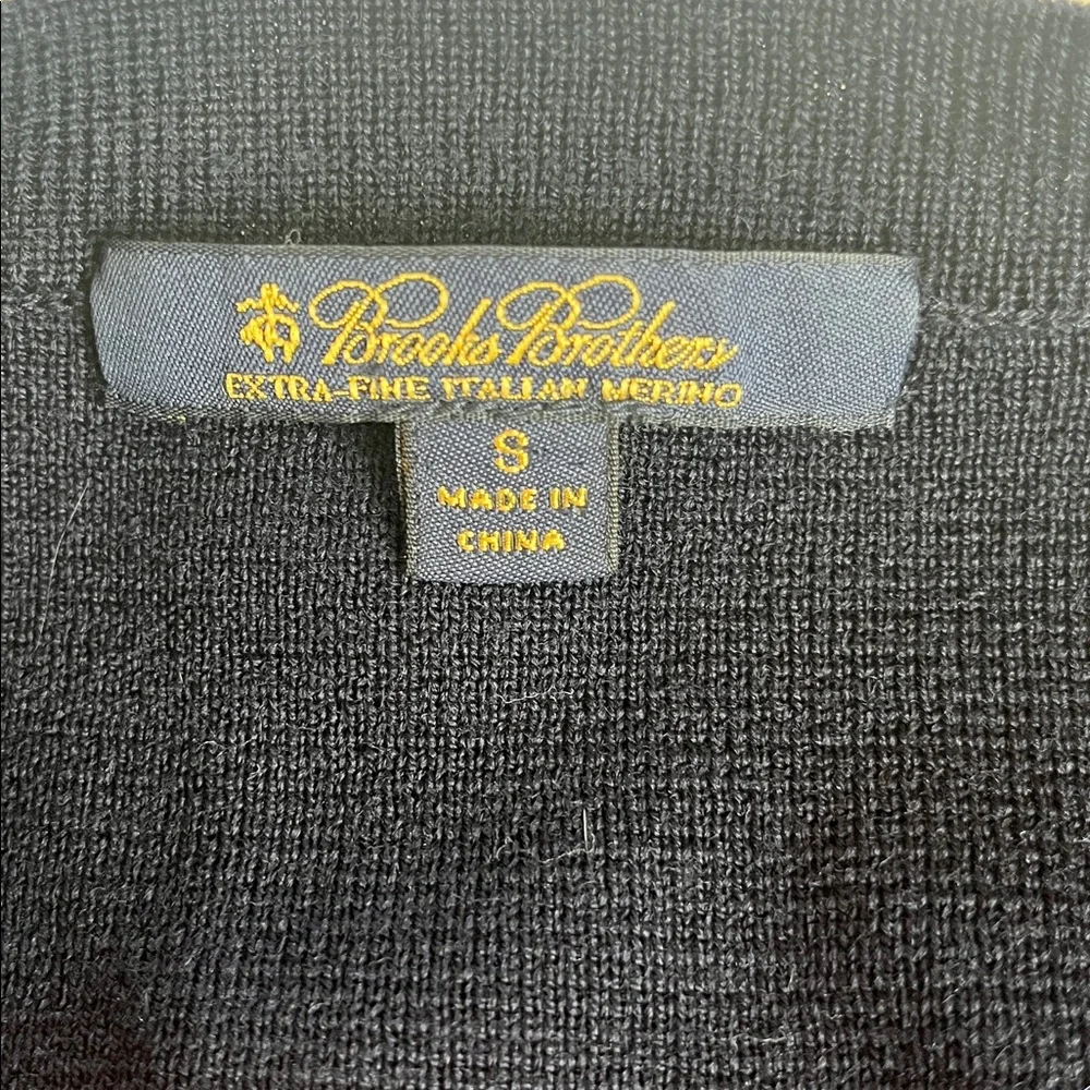 Brooks Brothers Extra Fine Merino Wool Navy Double Breasted Sweater Small - Picture 6 of 8